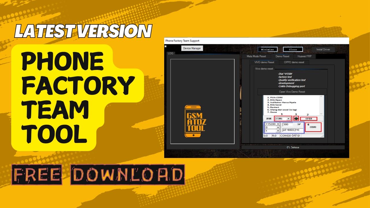 Phone Factory Team Tool Oppo Vivo Huawei Demo Mode & FRP Unlock