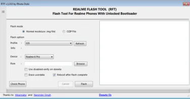 Realme flash tool ( rft) v update version free tool