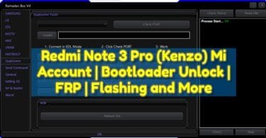 Redmi Note 3 Pro (Kenzo) Mi Account Bootloader Unlock FRP Flashing and More