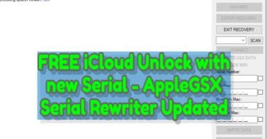 Free icloud unlock with new serial - applegsx serial rewriter updated