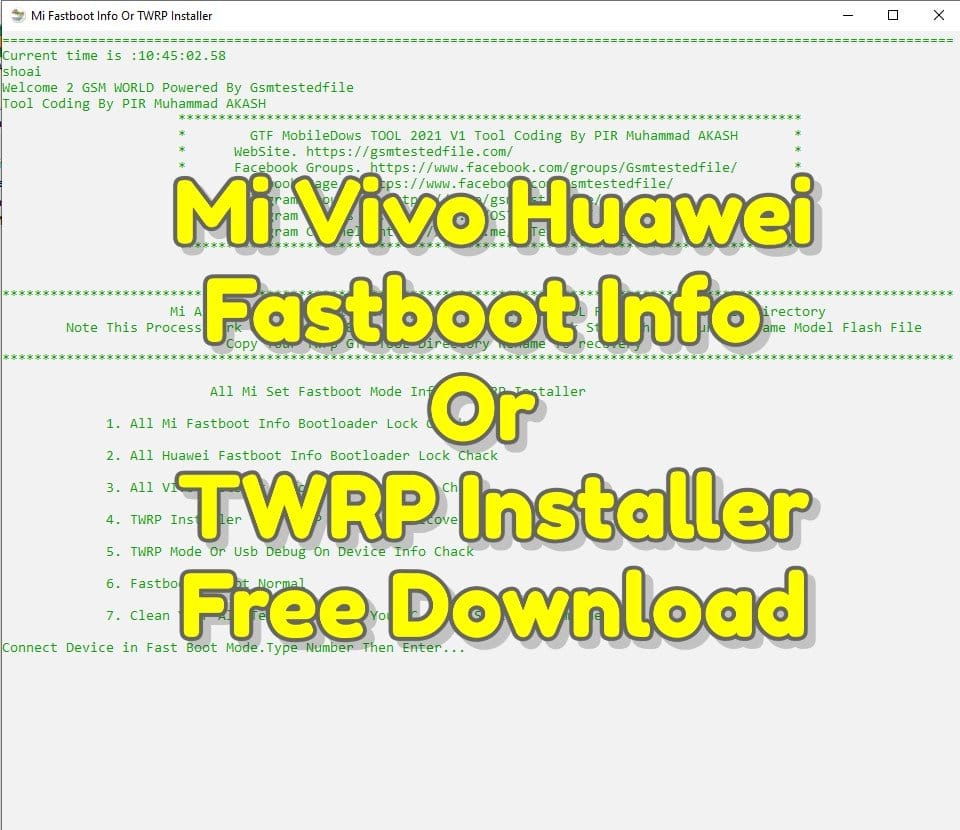 Mi Vivo Huawei Fastboot Info Or TWRP Installer Free Download