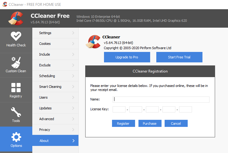 instal CCleaner Professional 6.13.10517 free