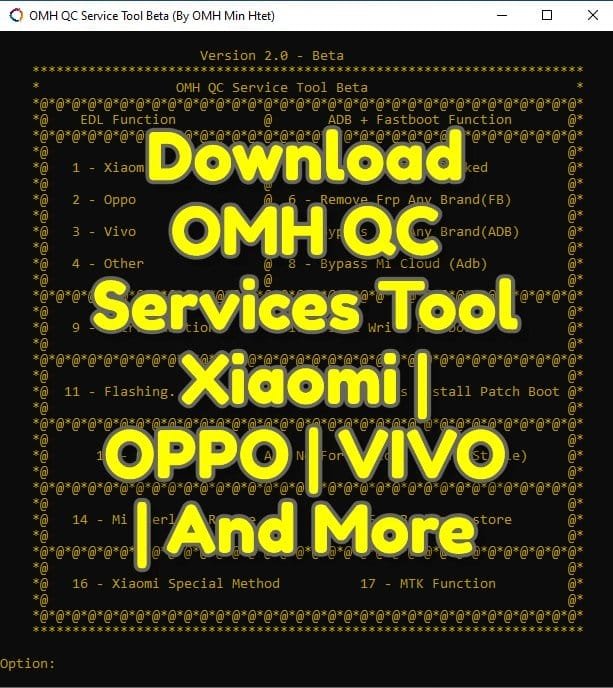 Download OMH QC Services Tool Xiaomi _ OPPO _ VIVO _ And More