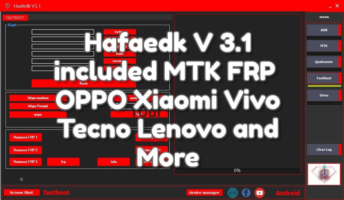 Hafaedk v 3. 1 included mtk frp _ oppo, xiaomi, vivo, tecno, lenovo and more