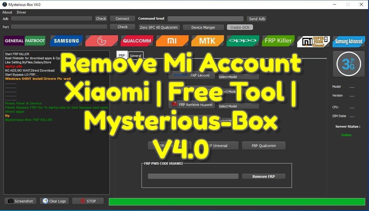 Remove mi account xiaomi _ free tool _ mysterious-box v4. 0