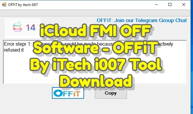 Icloud fmi off software - offit by itech i007 tool download