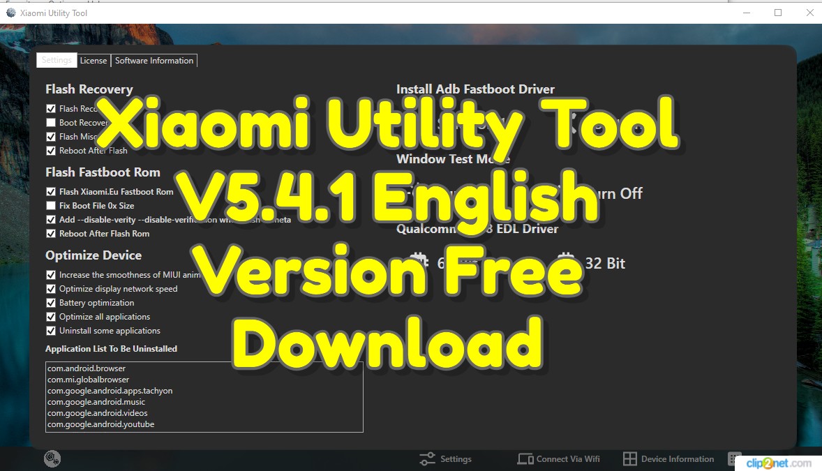 Xiaomi Utility Tool V5.4.1 English Version Free Download