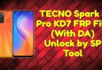TECNO Spark 5 Pro KD7 FRP File (With DA) Unlock by SP Tool