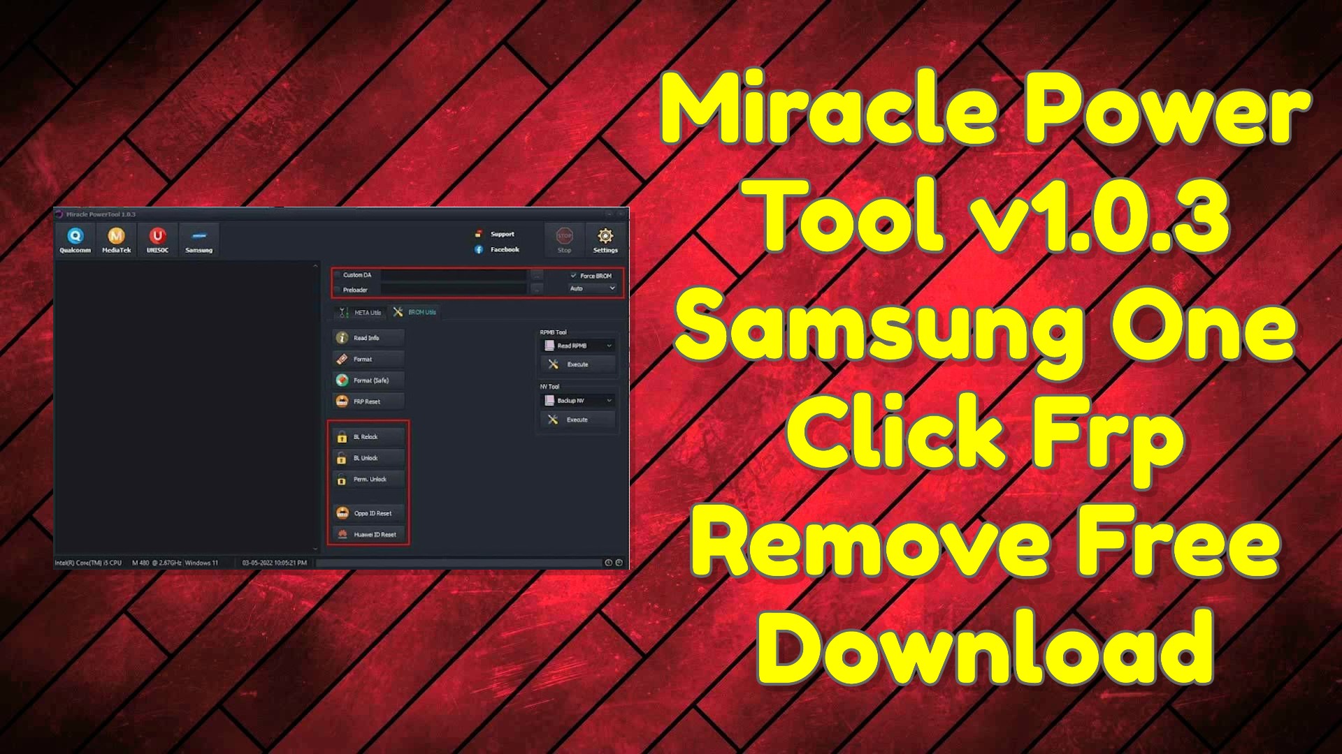 Miracle Power Tool v1.0.3 Samsung One Click Frp Remove Free Download