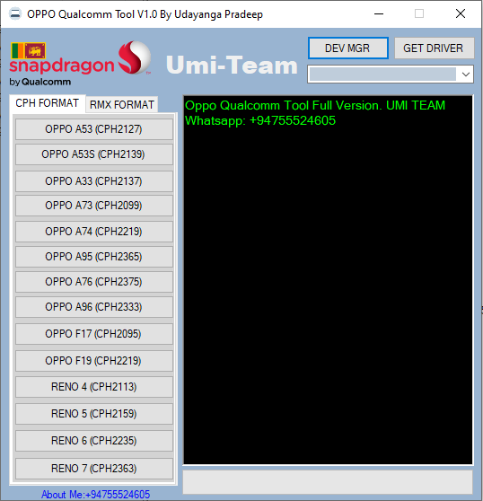 OPPO Qualcomm V1.0 Download CPH + RMX FORMAT TOOL