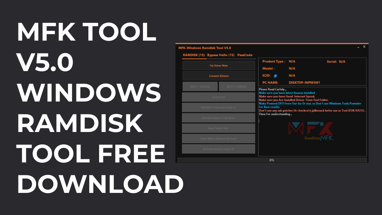 MFK Tool V5.0 Windows RamDisk Tool Free Download