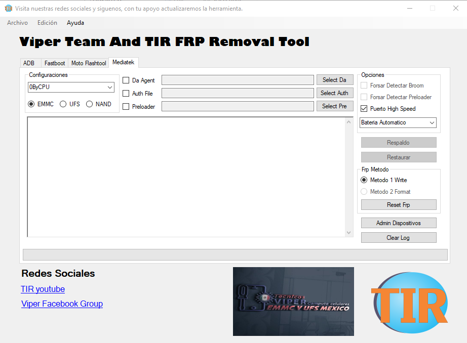 Viper Team TIR FRP Removal MediaTek Flashing Tool Free Download