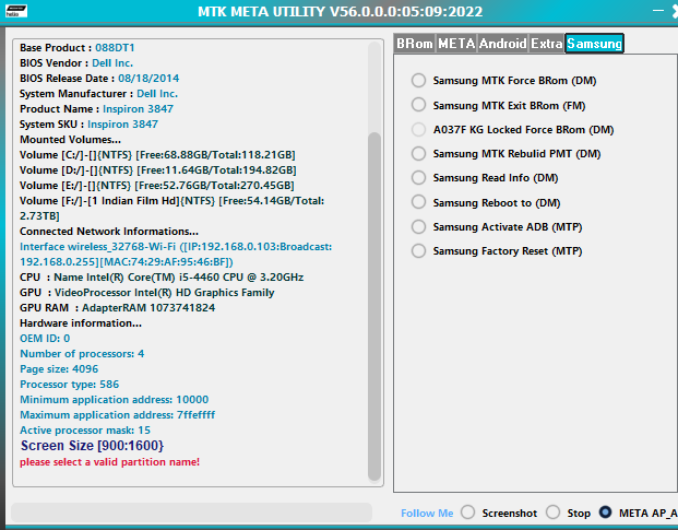 MTK META Utility V56 Vivo Demo Remove