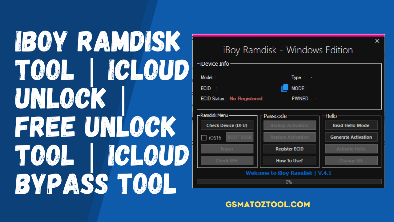 iBoy Ramdisk Tool | iCloud Unlock | Free Unlock Tool | iCloud Bypass Tool