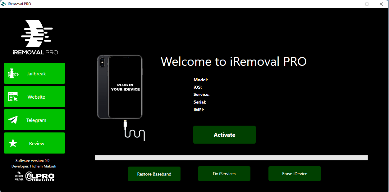 iRemoval PRO v5.9 & iRa1n v1.8 iCloud Bypass Unlock Tool Free Download