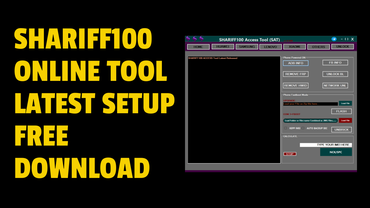 SHARIFF100 ONLINE Tool Latest Setup Free Download