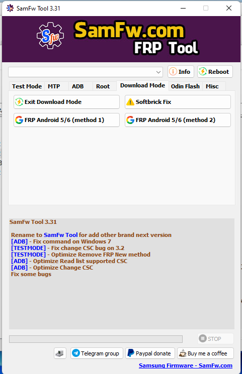 Samfw frp tool 3. 31 Samfw frp tool 3. 31