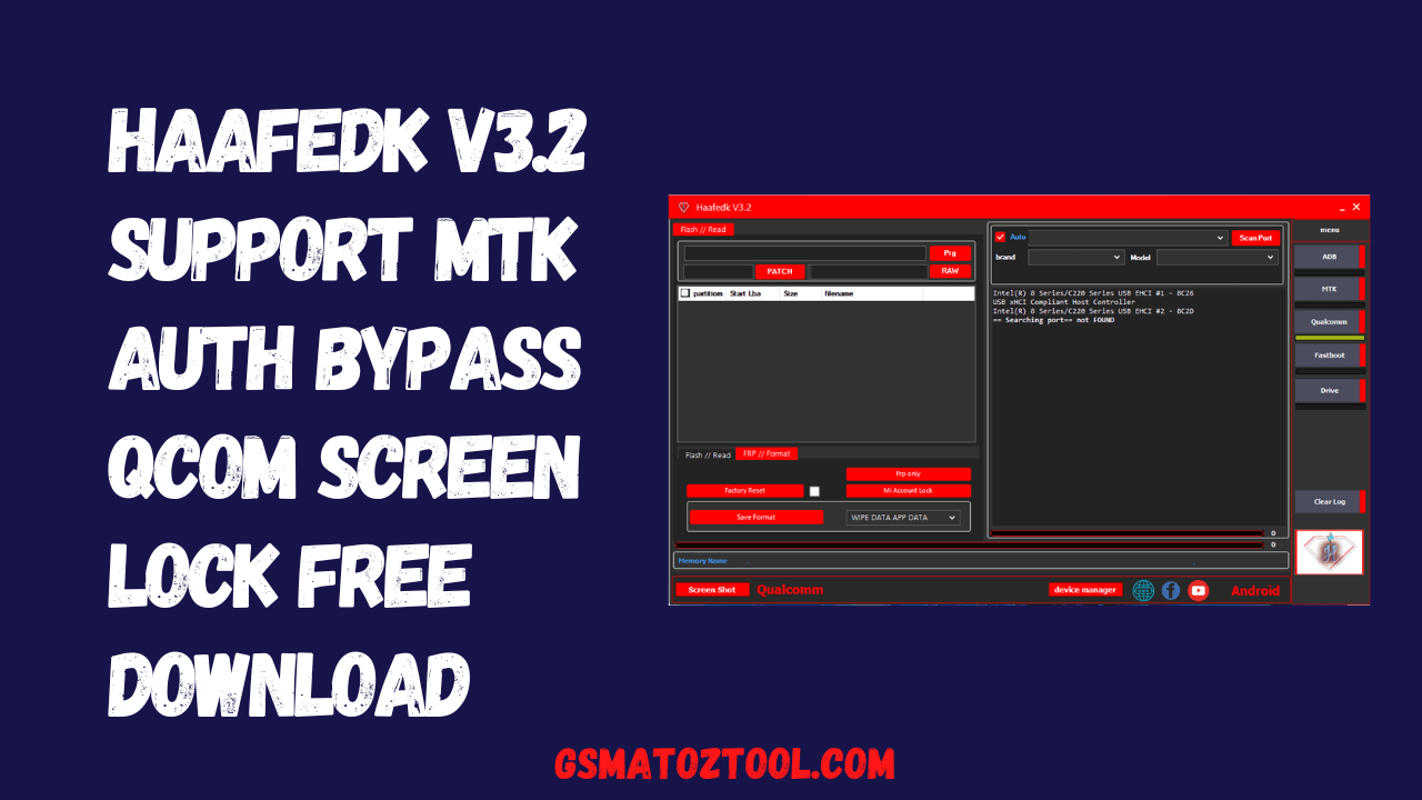 Haafedk v3. 2 mtk auth bypass qcom screen lock tool free download