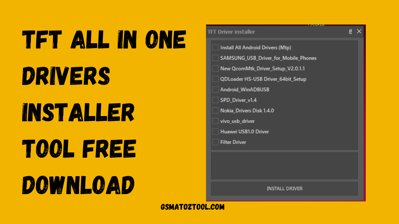 Tft all in one drivers installer tool free download
