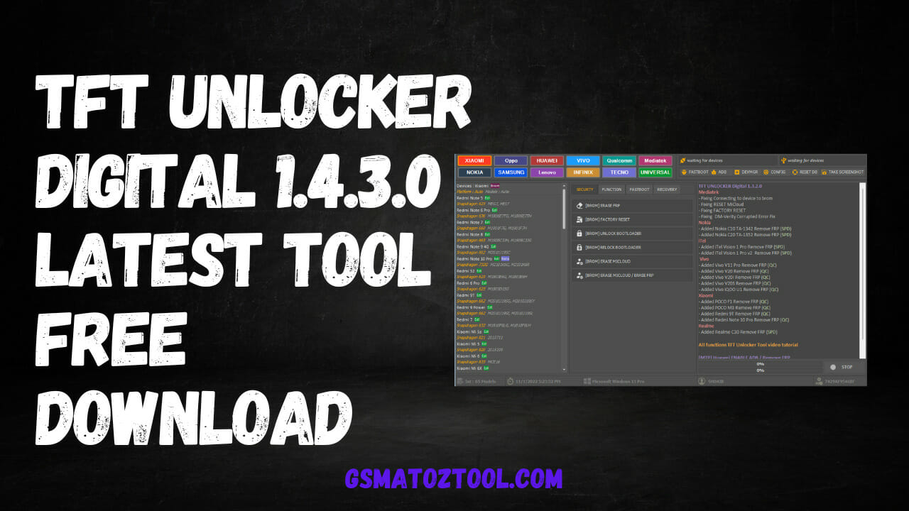 TFT UNLOCKER Digital Latest Tool Free Download