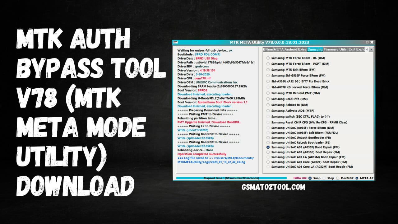 MTK Auth Bypass Tool V78 (MTK Meta Mode Utility) Download