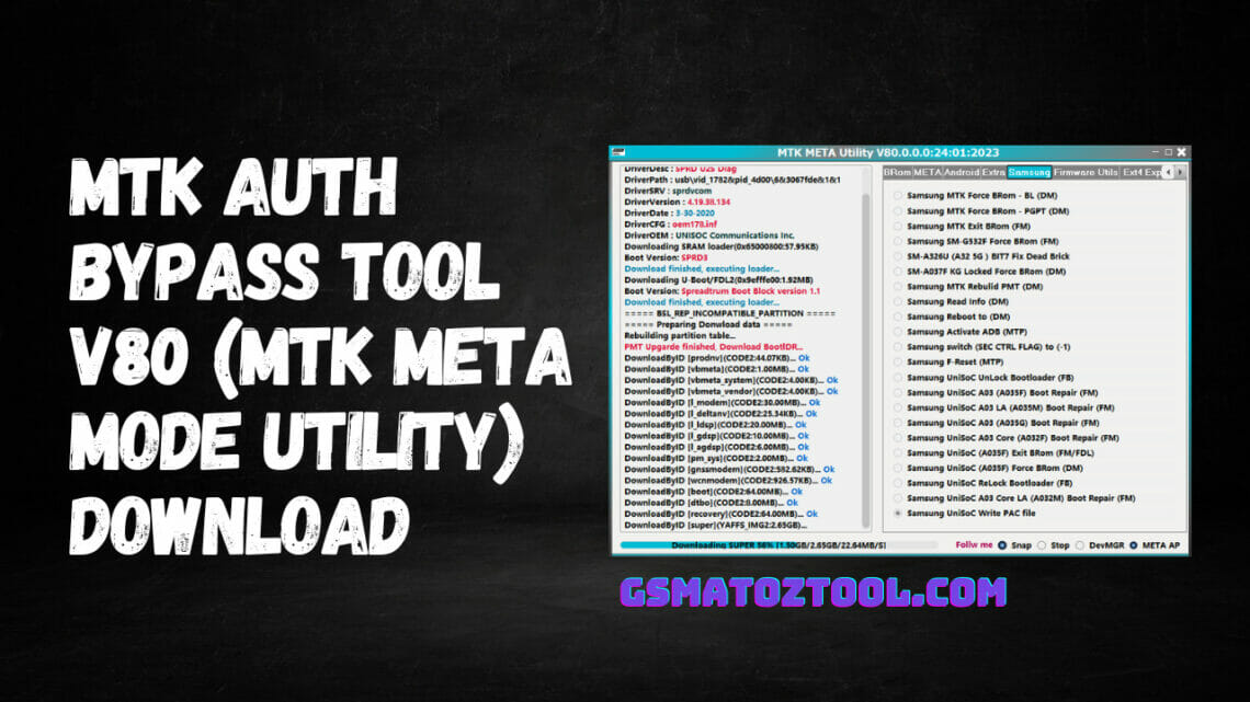 MTK Auth Bypass Tool V80 (MTK Meta Mode Utility) DownloadMTK Auth ...