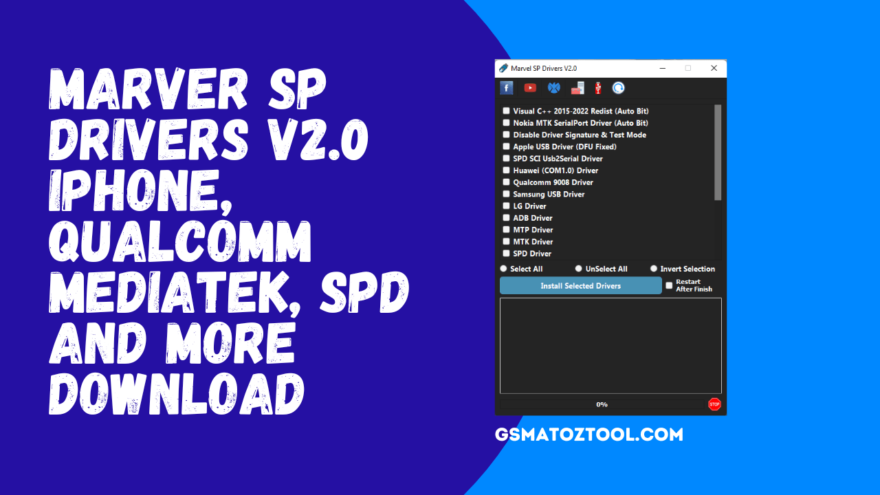 Marver SP Drivers V2.0 iPhone Qualcomm MediaTek SPD And More Download
