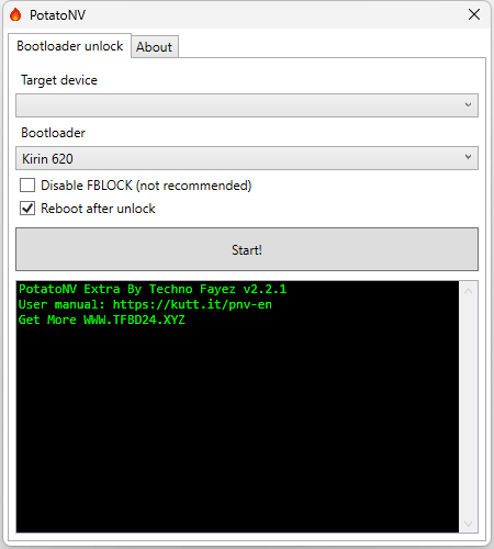 Download PotatoNV Bootloader Unlock Tool