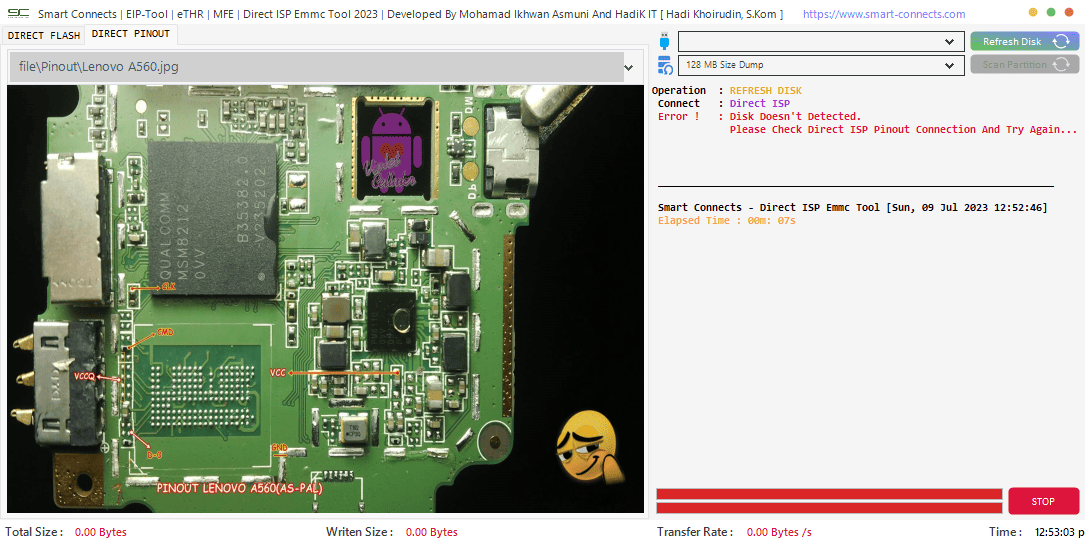 Smart connects direct isp emmc tool