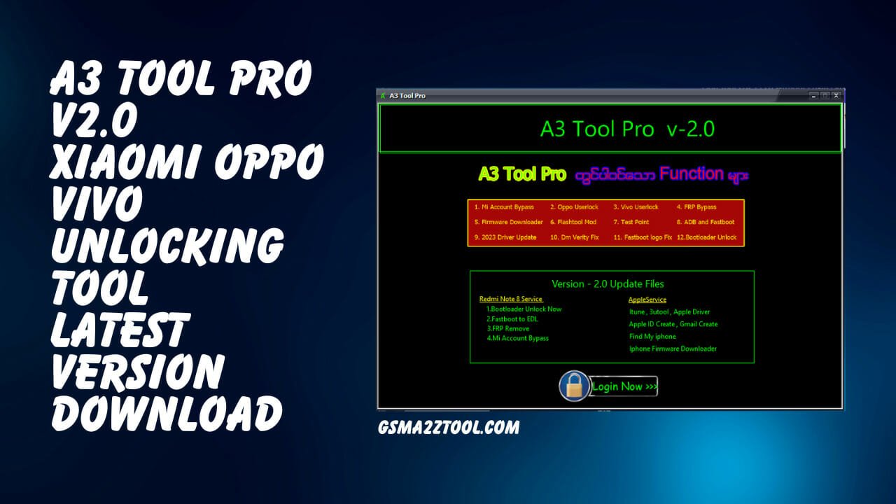 A3 tool pro v2. 0 xiaomi oppo vivo unlocking tool free download