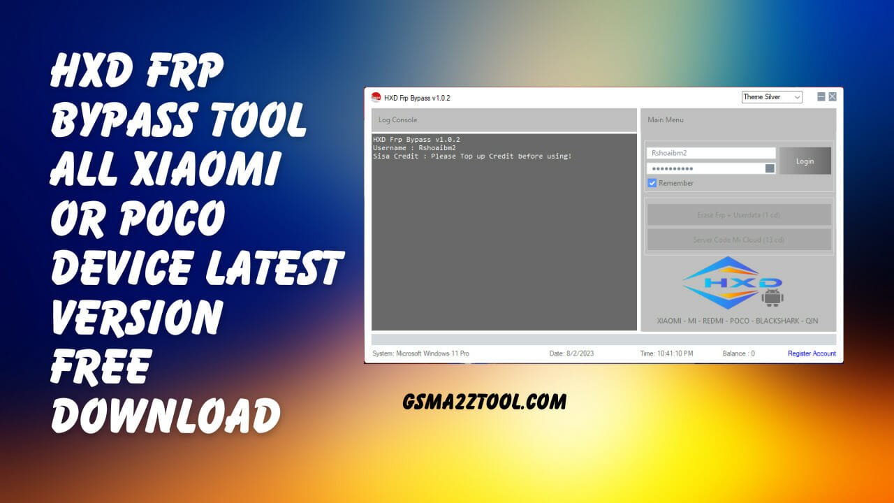 Hxd frp bypass tool poco and xiaomi tool download