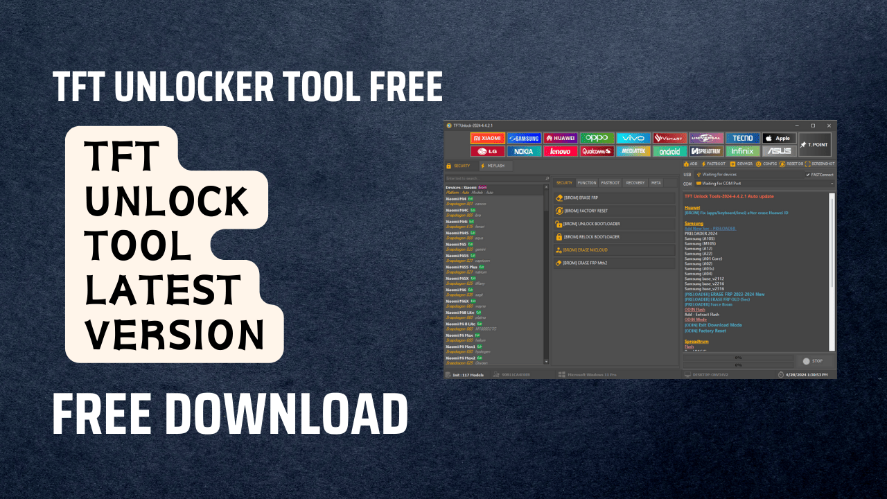 Tft unlock tool powerful unlocking and flashing android tool