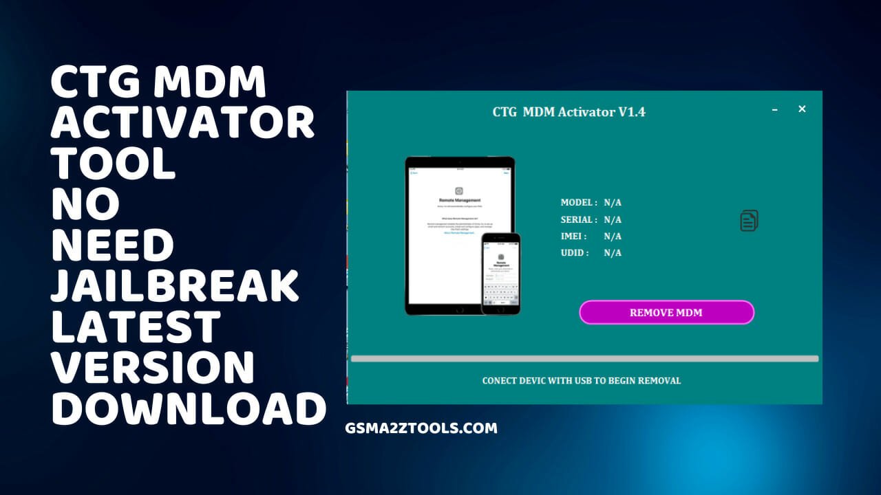 Ctg mdm activator tool v1. 4 mdm bypass latest windows tool