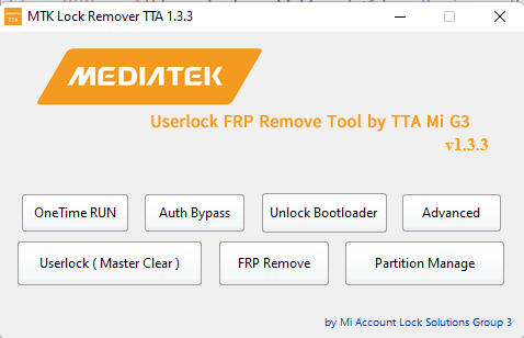 Mtk lock remover tta