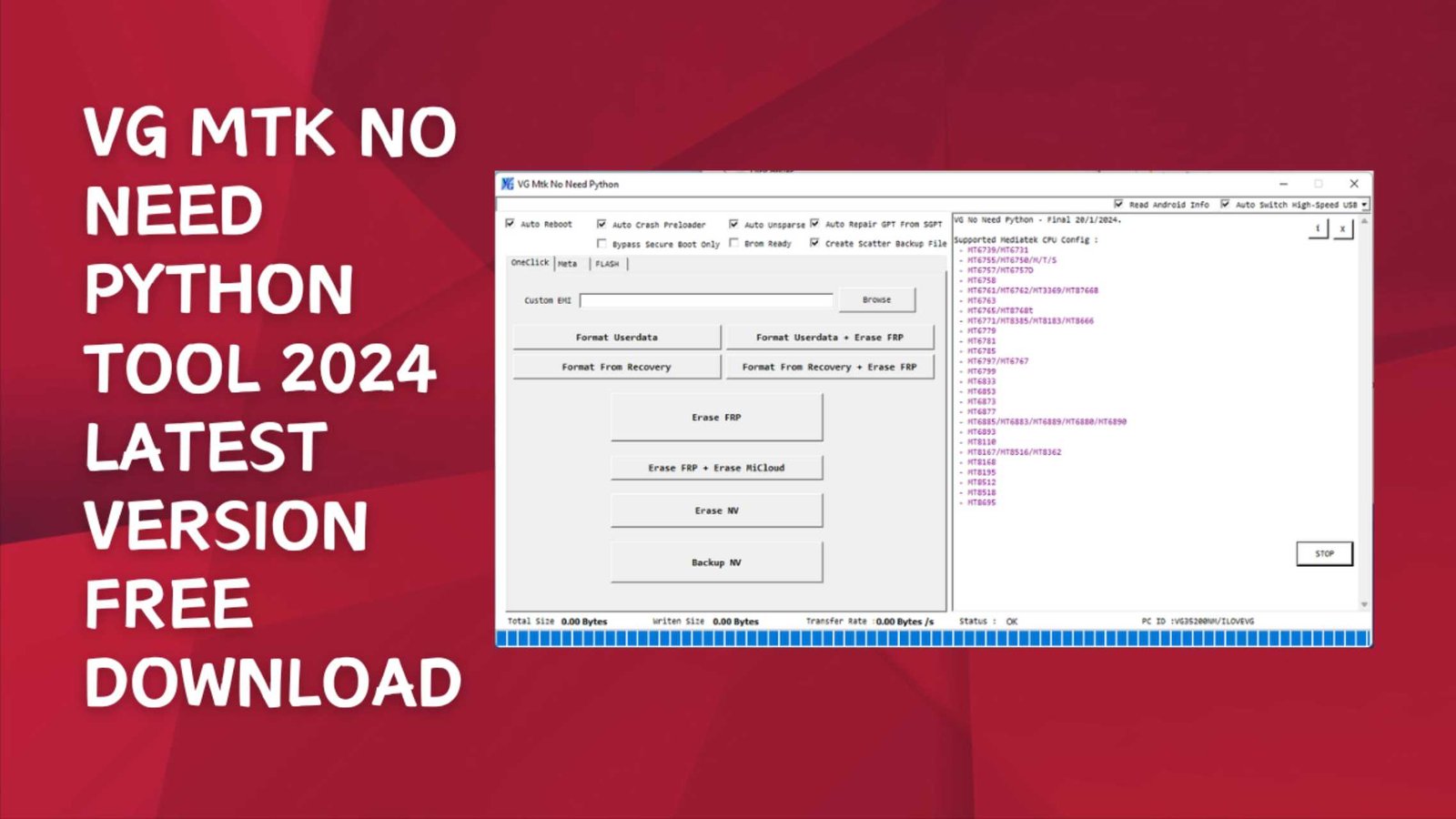 Vg mtk no need python tool latest version free download