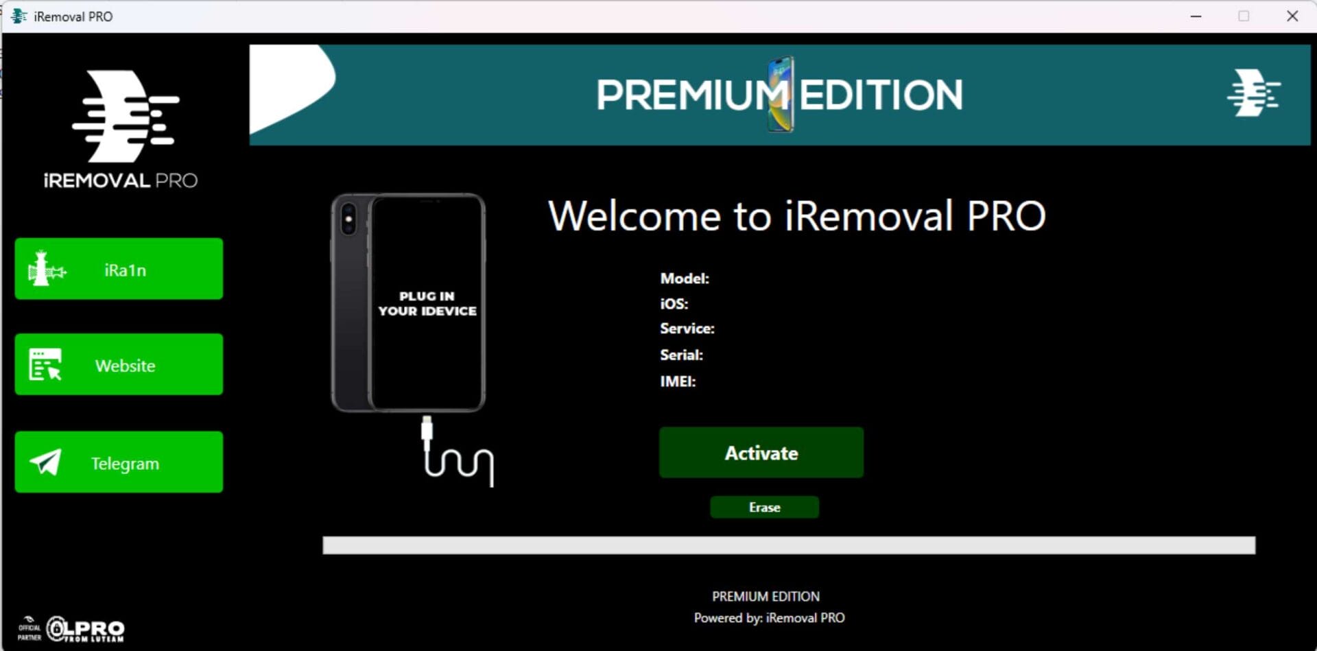iRemoval Pro Premium Edition iPhone XR To 14 iCloud Bypass