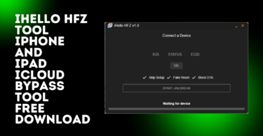 iHello HFZ V1.0 Windows Tool iPhone and iPad ICloud Bypass Tool