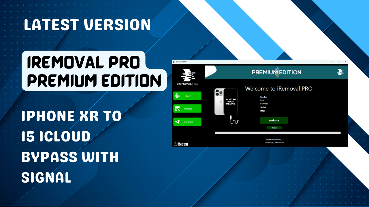 Iremoval pro premium edition bypass icloud iphone xr to 15 pro max
