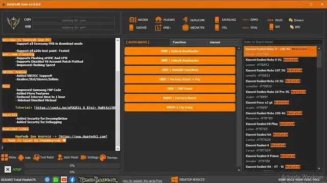 Haafedk gsm tool