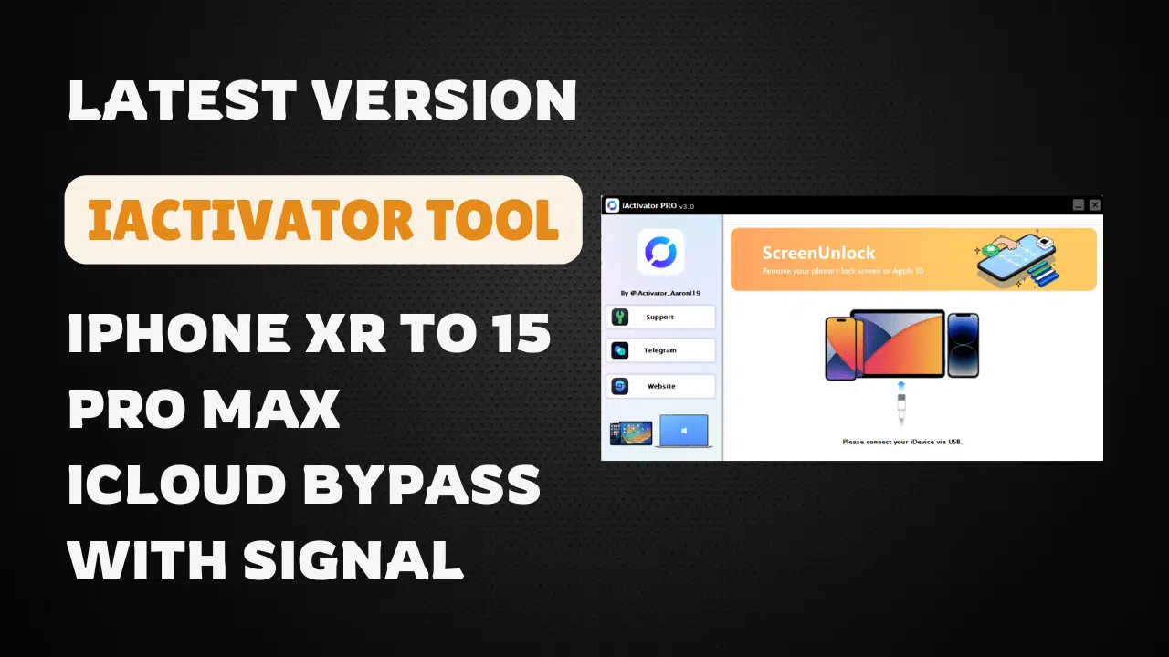 Iactivate tool bypass icloud iphone xr to 15 pro max