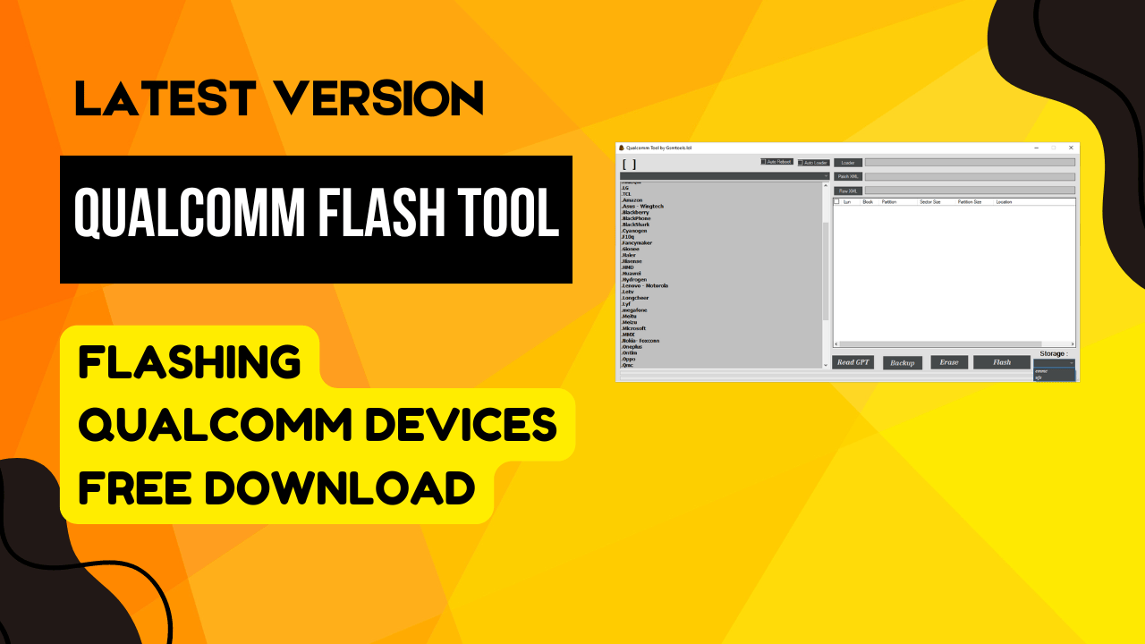 Qualcomm flash tool flash/ backup/ and unlock qualcomm devices Qualcomm flash tool flash/ backup/ and unlock qualcomm devices