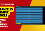 Clancells simple tools displaying various tabs for android device repair frp bypass and bootloader unlocking.