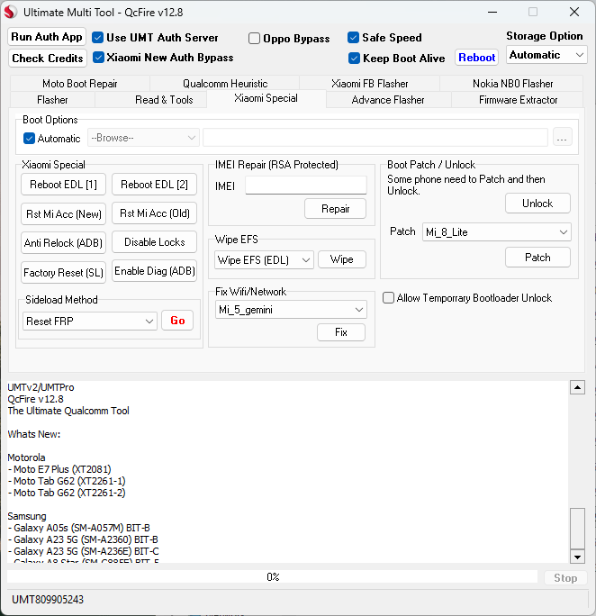 Download umt qcfire latest setup for flashing and frp reset