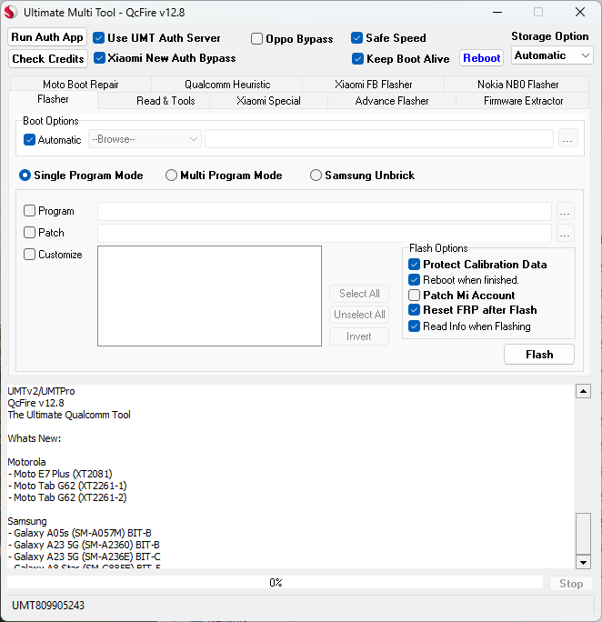 Umt qcfire download latest setup for qualcomm flashing and repair