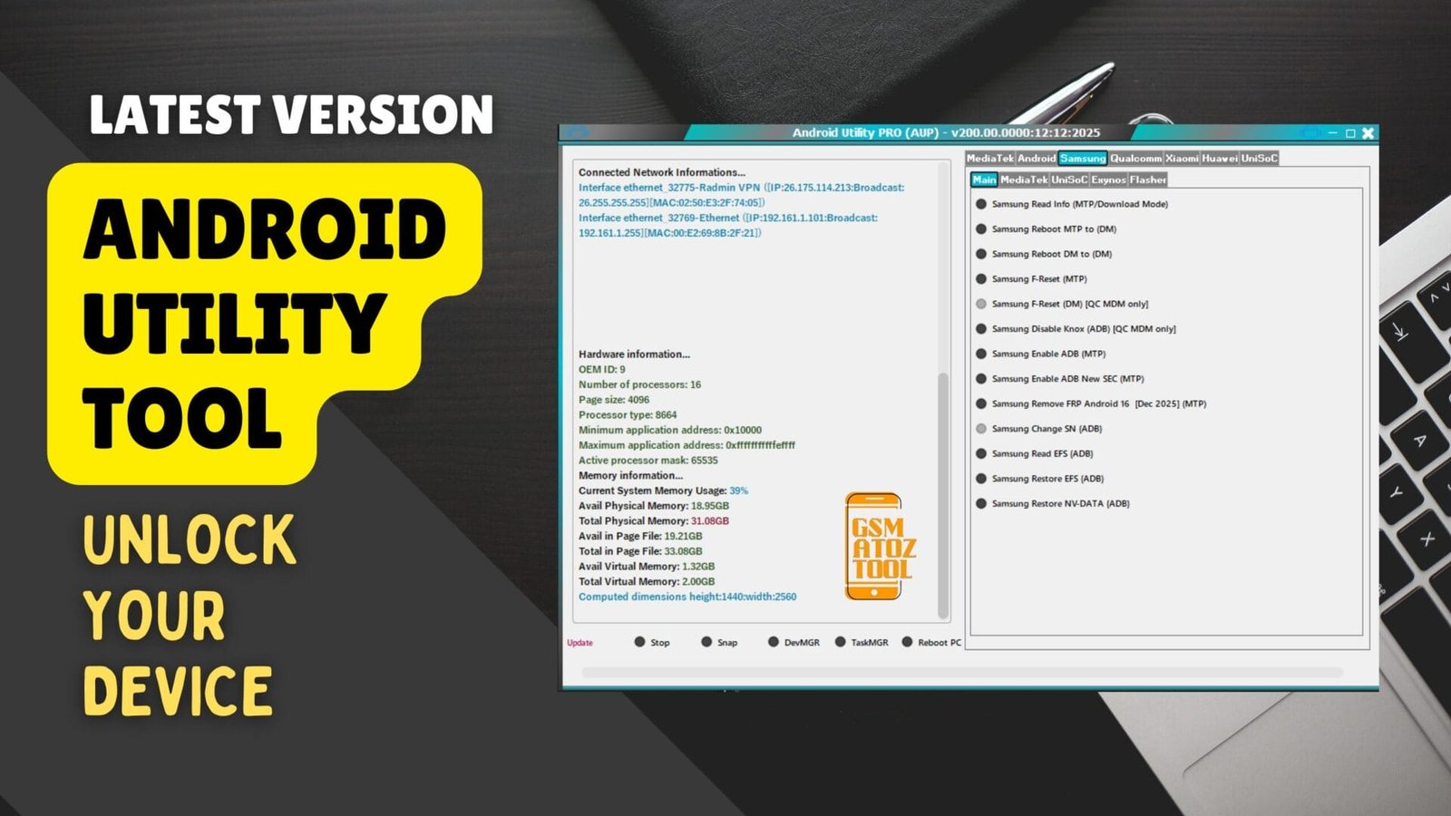 Android utility tool – latest frp bootrom meta fastboot & samsung repair functions