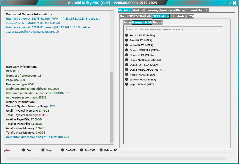 Android utilities tool – full feature list for mtk adb fastboot samsung & mtp functions