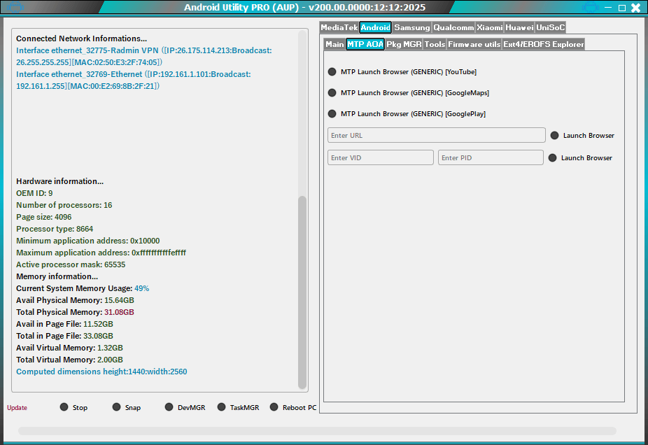 Android utility tools latest features – bootrom meta fastboot adb samsung mtk functions
