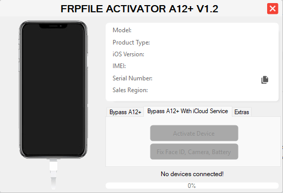 Frpfile activator a12 + tool bypass hello screen iphone 2 Frpfile activator a12+ tool v1. 2 for iphone hello screen bypass