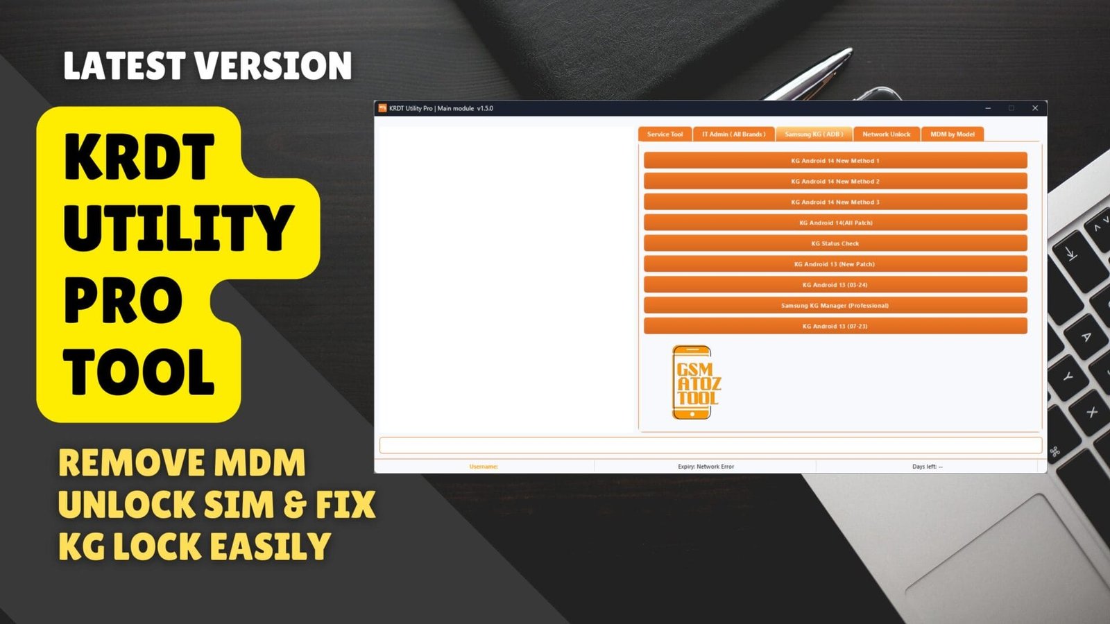 Krdt utility pro tool latest version for android mdm removal and samsung kg unlock