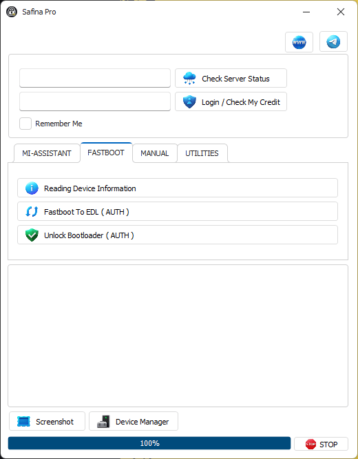 Safina pro tool download interface for xiaomi fastboot edl mode and frp removal services